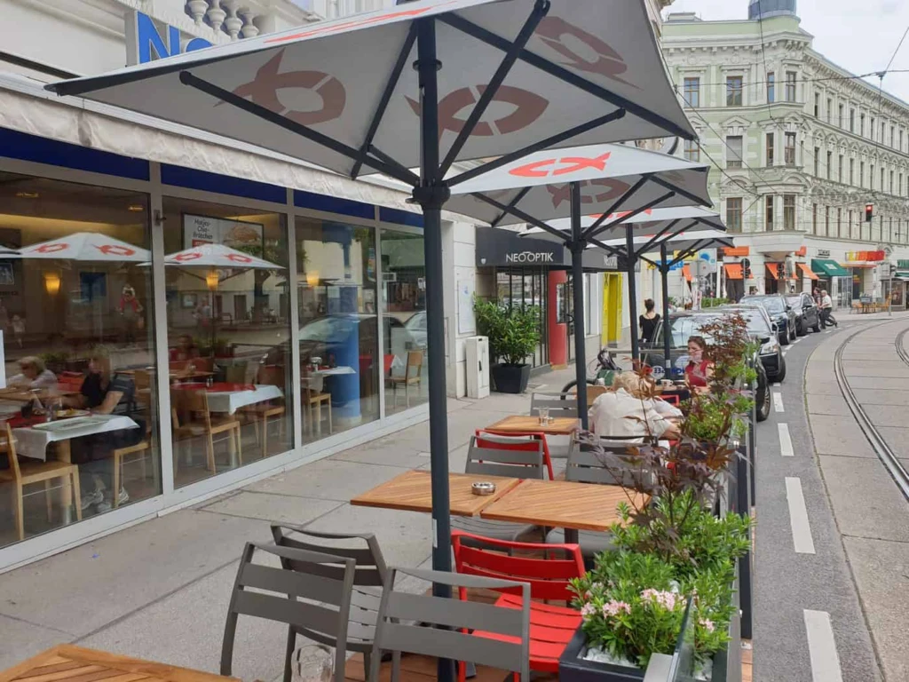 Gastgartenumrandung Nordsee Filiale Währingerstraße